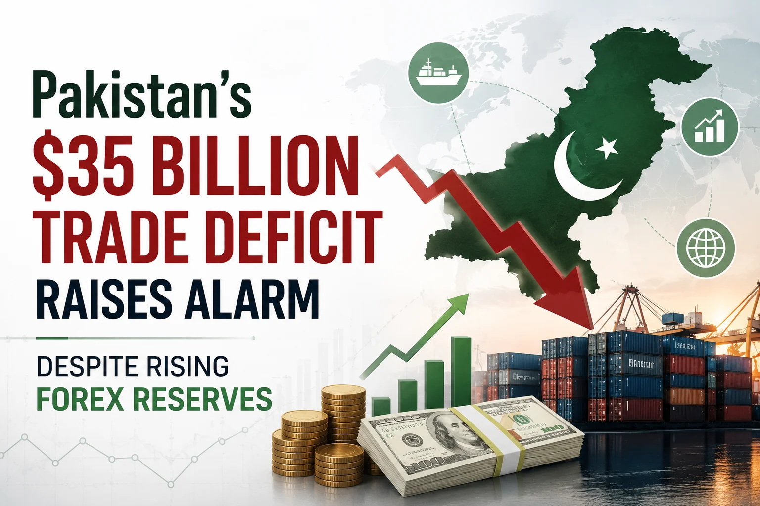 Pakistan’s $35 Billion Trade Deficit Raises Alarm Despite Rising Forex Reserves